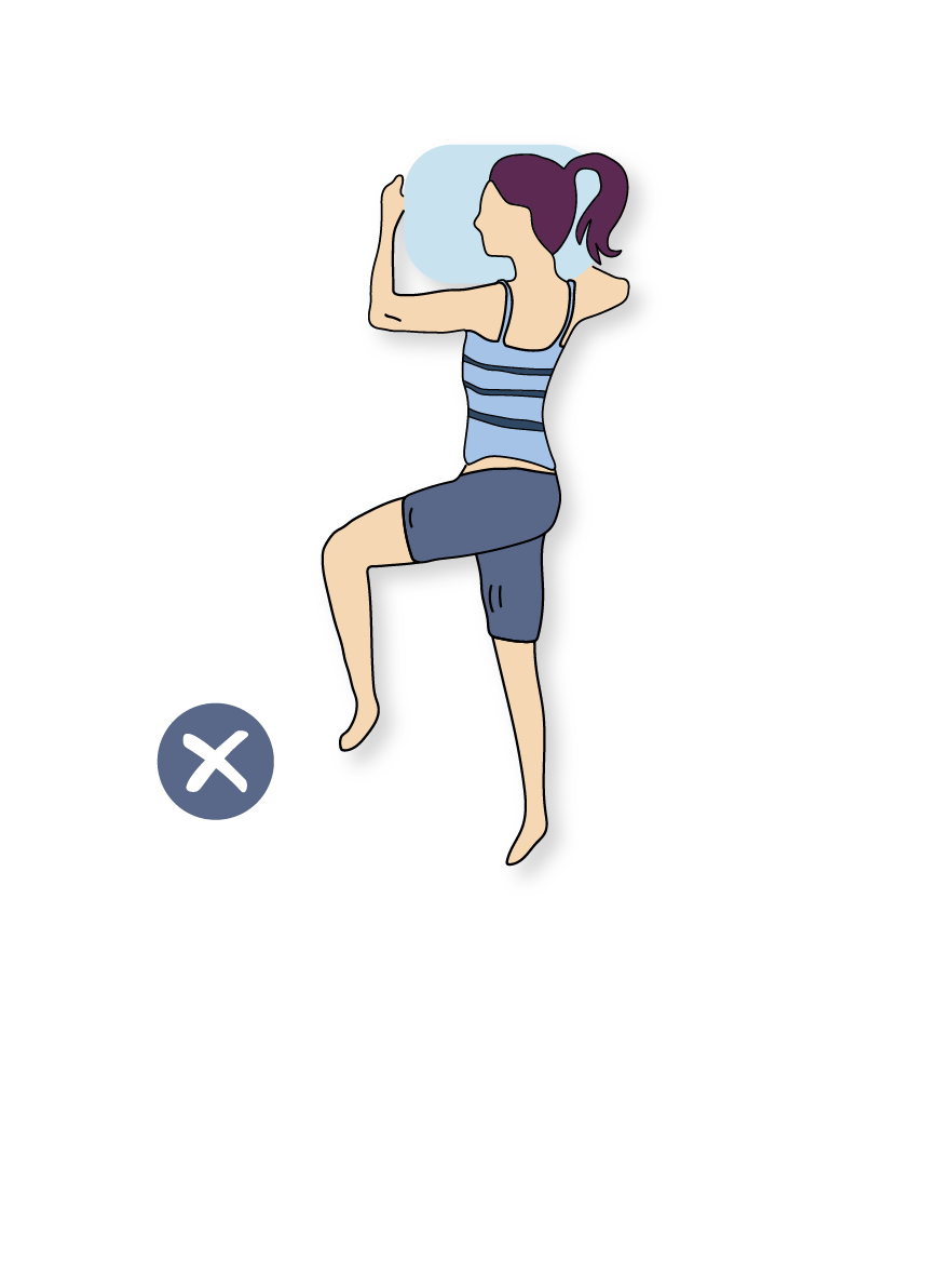 illustration of a woman sleeping on her side