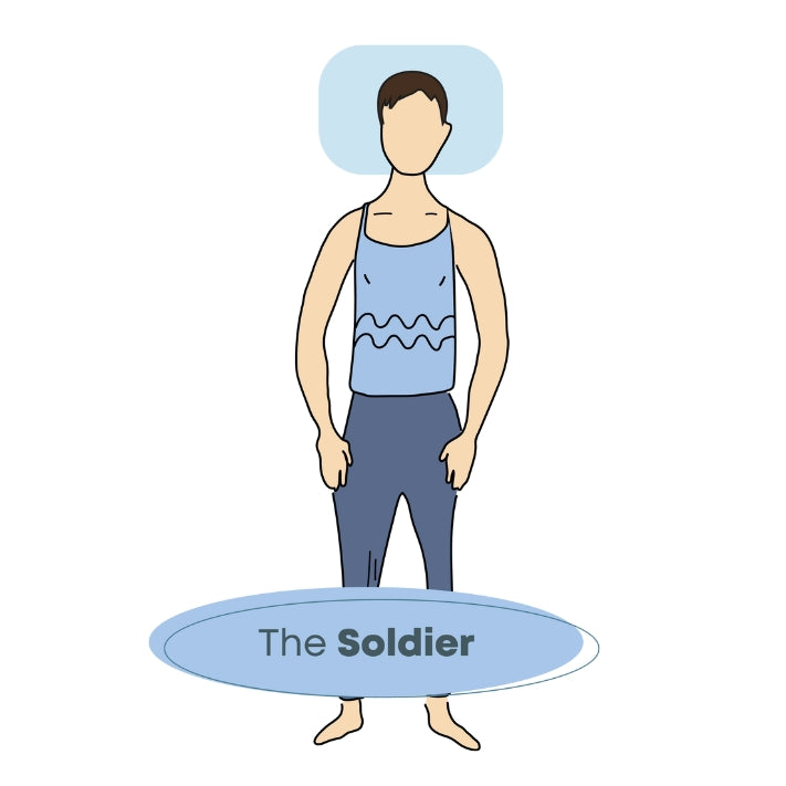 illustration of a man sleeping on his back