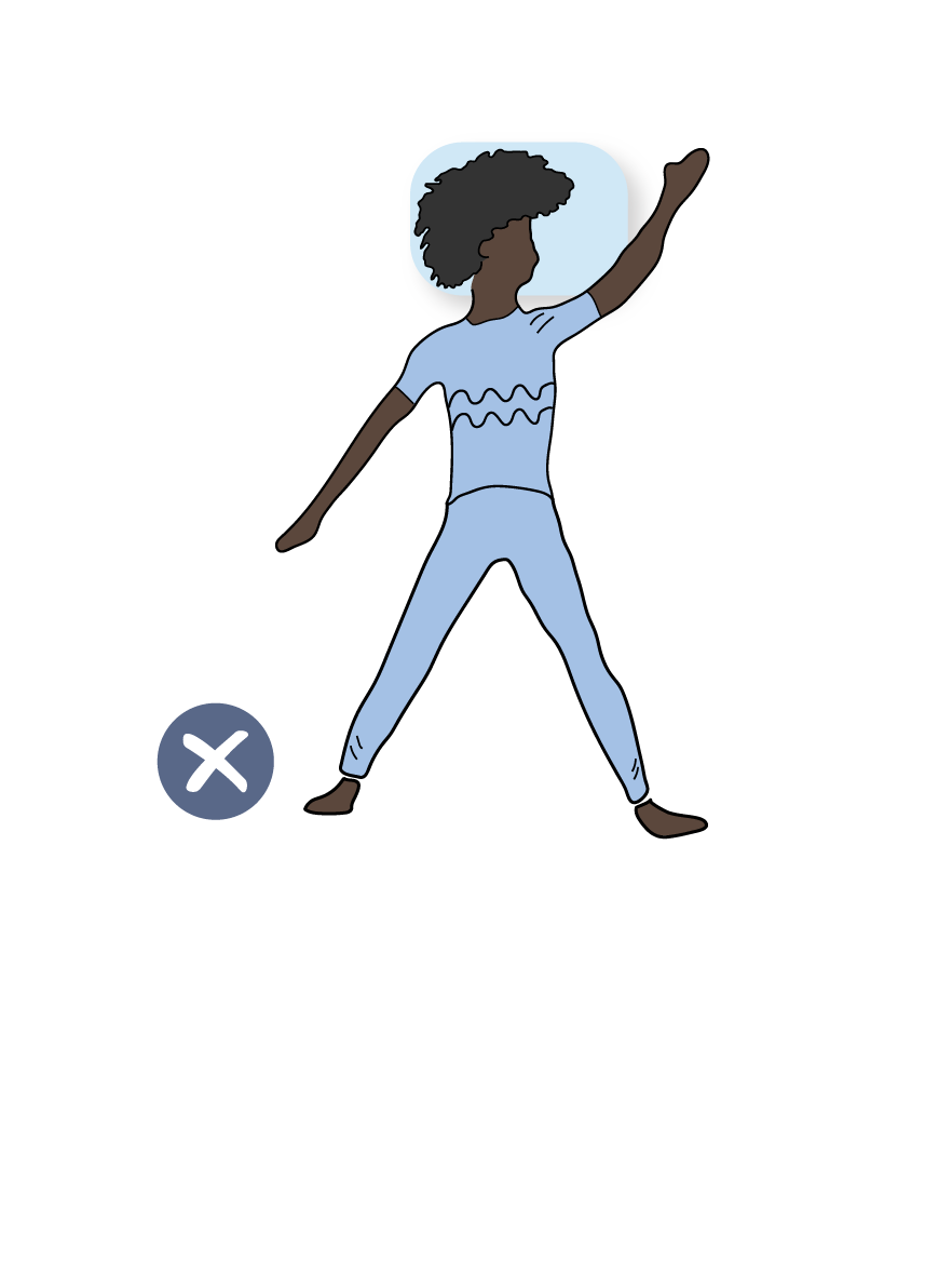 illustration of a man sleeping on his back with his arms and legs spread apart 