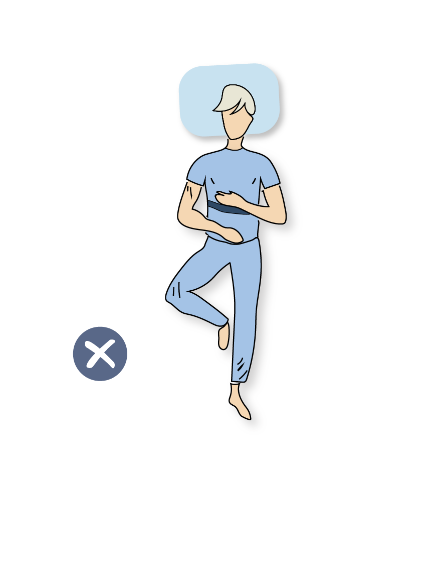 illustration of a man sleeping on his back