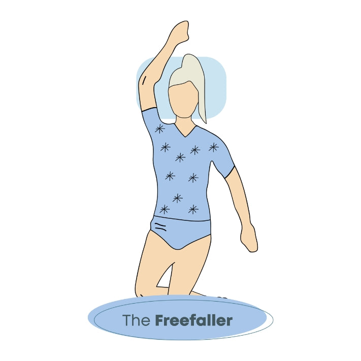 illustration of a woman sleeping on her back